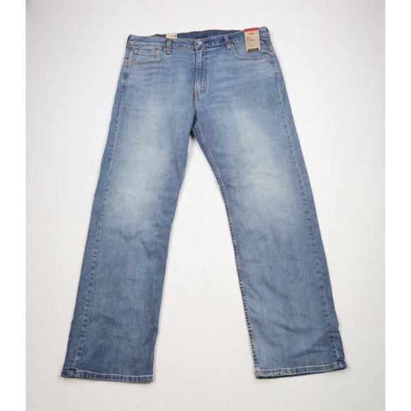 New Levis 569 Mens Size 38x34 Loose Straight Stretch Wide Leg Denim Jeans Blue
